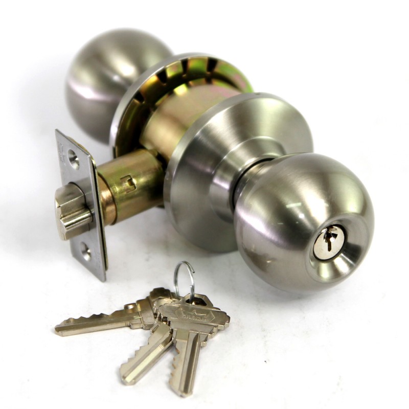 Dorma Entrance Cylindrical Knob Lockset DA3 Berlin Finishes US32D Standard Stainless Steel